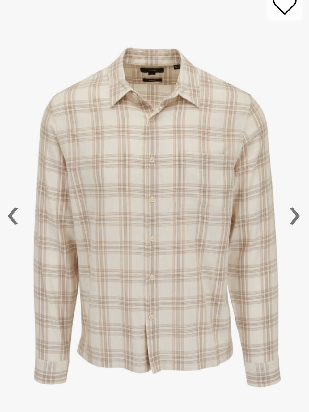 Vince Castella Heather Dove & Earthenware Plaid Shirt